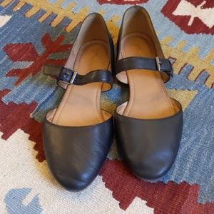 Madewell black leather flats